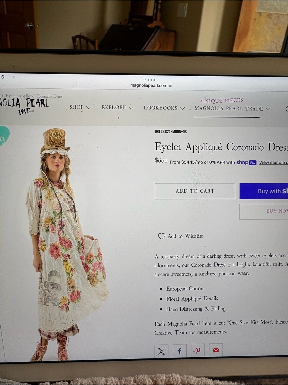Magnolia Pearl Eyelet Appliqué Coronado dress - Picture 13 of 13